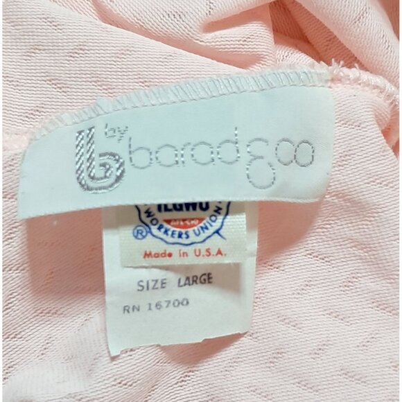 Vintage Nightgown Barad Co Nightwear Womens Size L Pink NOS NWT Long Sleeve Full - Picture 6 of 15